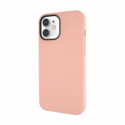 SwitchEasy MagSkin Case - тънък силиконов кейс с вграден магнитен конектор (MagSafe) за iPhone 12 mini (розов) 1
