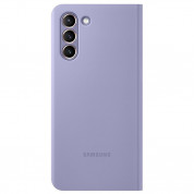 Samsung LED View Cover EF-NG991PV - оригинален калъф през който виждате информация от дисплея за Samsung Galaxy S21 (лилав) 1