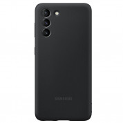Samsung Silicone Cover EF-PG991TB - оригинален силиконов кейс за Samsung Galaxy S21 (черен)