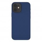 SwitchEasy MagSkin Case - тънък силиконов кейс с вграден магнитен конектор (MagSafe) за iPhone 12 mini (син)