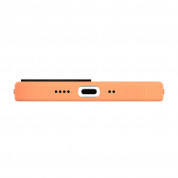 SwitchEasy MagSkin Case - тънък силиконов кейс с вграден магнитен конектор (MagSafe) за iPhone 12 mini (оранжев) 4