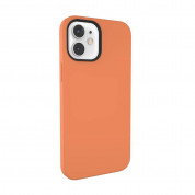 SwitchEasy MagSkin Case - тънък силиконов кейс с вграден магнитен конектор (MagSafe) за iPhone 12 mini (оранжев) 1