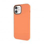 SwitchEasy MagSkin Case - тънък силиконов кейс с вграден магнитен конектор (MagSafe) за iPhone 12 mini (оранжев) 2