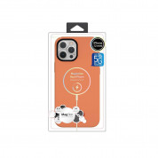 SwitchEasy MagSkin Case - тънък силиконов кейс с вграден магнитен конектор (MagSafe) за iPhone 12 mini (оранжев) 7