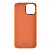 SwitchEasy MagSkin Case - тънък силиконов кейс с вграден магнитен конектор (MagSafe) за iPhone 12 mini (оранжев) 6