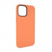 SwitchEasy MagSkin Case - тънък силиконов кейс с вграден магнитен конектор (MagSafe) за iPhone 12 mini (оранжев) 5