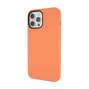 SwitchEasy MagSkin Case - тънък силиконов кейс с вграден магнитен конектор (MagSafe) за iPhone 12, iPhone 12 Pro (оранжев) 2