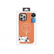 SwitchEasy MagSkin Case - тънък силиконов кейс с вграден магнитен конектор (MagSafe) за iPhone 12, iPhone 12 Pro (оранжев) 7