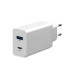 Platinet Wall Charger 18W - захранване за ел. мрежа с USB-A изход и USB-C изход и технология за бързо зареждане (бял) 3