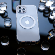 SwitchEasy MagClear Case - термополиуретанов (TPU) кейс с вграден магнитен конектор (MagSafe) за iPhone 12, iPhone 12 Pro (бял-прозрачен) 7