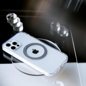 SwitchEasy MagClear Case - термополиуретанов (TPU) кейс с вграден магнитен конектор (MagSafe) за iPhone 12, iPhone 12 Pro (сив-прозрачен) 6