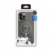 SwitchEasy MagClear Case - термополиуретанов (TPU) кейс с вграден магнитен конектор (MagSafe) за iPhone 12, iPhone 12 Pro (сив-прозрачен) 7