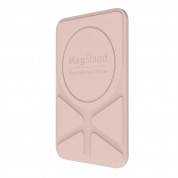 SwitchEasy MagStand Leather Stand - кожена поставка за кейсове и смартфони съвместима с MagSafe аксесоари (розов) 3