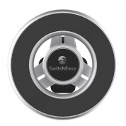 Switcheasy MagMount Vent Car Mount - магнитна поставка за радиатора на автомобил за iPhone с MagSafe (сребрист)