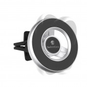 Switcheasy MagMount Vent Car Mount - магнитна поставка за радиатора на автомобил за iPhone с MagSafe (сребрист) 6