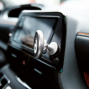Switcheasy MagMount Dash Car Mount - магнитна поставка за таблото на автомобил за iPhone с MagSafe (сребрист) 9