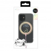 SwitchEasy MagCrush Case - хибриден кейс с вграден магнитен конектор (MagSafe) за iPhone 12, iPhone 12 Pro (златист-прозрачен) 7