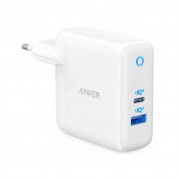 Anker PowerPort+ Atom III PowerIQ 3.0, USB-C 45W, USB-A 15W, Power Delivery Wall Charger (white)