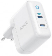 Anker PowerPort III 2-Port 60W Travel Charger - 60W захранване с 2 x USB-C (PD) изхода и US/UK/EU преходници (бял) 
