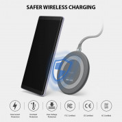 Ringke MFi-Certified Wireless Charger - сертифицирана поставка (пад) за безжично захранване с Fast Charge за QI съвместими устройства (сив) 3
