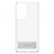 Samsung Clear Standing Cover EF-JG998CT - оригинален удароустойчив хибриден кейс с поставка за Samsung Galaxy S21 Ultra (прозрачен) 6