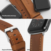Ringke Leather One Classic Band - кожена (естествена кожа) каишка за Apple Watch 42мм, 44мм, 45мм (кафяв) 4