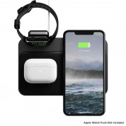 Nomad Base Station v2 Hub with Apple Watch Charger Mount - двойна поставка (пад) с до 10W безжично захранване за зареждане на мобилни устройства и зареждане на Apple Watch и Apple Airpods (черен) 6