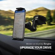 Ringke Monster Universal Car Mount - универсална поставка за стъклото или таблото на автомобил за мобилни телефони (черен) 7
