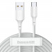 Baseus Simple Wisdom USB-C Cable (TZCATZJ-02) - два броя USB-C кабели за устройства с USB-C порт (150 см) (бял) 1