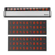 Baseus Moonlight Box Parking Number Plate (ACNUM-B0S) - алуминиева визитка за телефонен номер при временно паркиране на автомобил (сребрист) 3