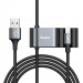 Baseus Special Data Cable for Backseat (Lightning + USB) (CALHZ-01) - USB кабел с Lightning конектор и 2xUSB-A порта (150 см) (черен) 1
