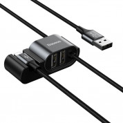 Baseus Special Data Cable for Backseat (Lightning + USB) (CALHZ-01) (150 cm) (black) 1