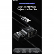 Baseus Special Data Cable for Backseat (Lightning + USB) (CALHZ-01) - USB кабел с Lightning конектор и 2xUSB-A порта (150 см) (черен) 2