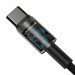 Baseus Tungsten Gold USB-C to USB-C Cable PD 2.0 100W (CATWJ-A01) - здрав кабел с въжена оплетка за бързо зареждане за устройства с USB-C порт (200 см) (черен) 7