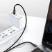 Baseus Tungsten Gold USB-C to USB-C Cable PD 2.0 100W (CATWJ-A01) - здрав кабел с въжена оплетка за бързо зареждане за устройства с USB-C порт (200 см) (черен) 9