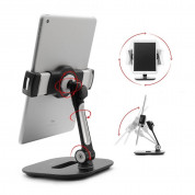 Ringke Iron Tablet Stand - универсална поставка за бюро и плоскости за мобилни устройства и таблети с ширина до 190мм (черен) 4