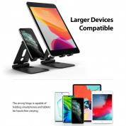 Ringke Super Folding Stand - универсална сгъваема поставка за бюро и плоскости за мобилни устройства и таблети (черен) 5