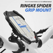 Ringke Spider Grip Bike Mount - поставка за велосипеди за смартфони до 15.8 см (черен) 2