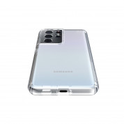 Speck Presidio Perfect Clear Case - удароустойчив хибриден кейс за Samsung Galaxy S21 Ultra (прозрачен) 3