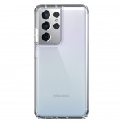 Speck Presidio Perfect Clear Case - удароустойчив хибриден кейс за Samsung Galaxy S21 Ultra (прозрачен) 1