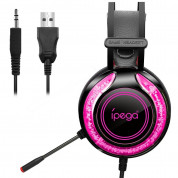 iPega PG-R015 LED Gaming Headset - RGB гейминг слушалки с микрофон с USB и 3.5mm жак (черен) 4