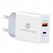 Tactical Travel Charger USB-A & USB-C QC 3.0 30W - захранване за ел. мрежа с USB-A и USB-C изходи с технология за бързо зареждане (бял)