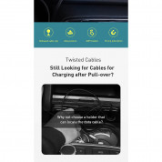 Baseus Hollow Magnetic Car Mount Holder (SULK-0S) - магнитна поставка за таблото на кола за смартфони (сребрист) 3