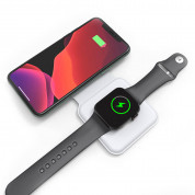 4smarts Wireless Charger UltiMAG 15W - двойна поставка (пад) за безжично зареждане за iPhone с Magsafe и Apple Watch (бял) 5