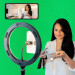 4smarts Selfie Tripod LED LoomiPod XL and Green Screen - универсален трипод с LED светлина за смартфони (35-173 см) и зелен екран (черен) 4