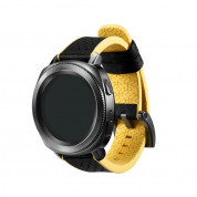 Samsung Hybrid Sport Strap 20mm (GP-R600BREEAAD) - оригинална хибридна спортна каишка за Samsung Galaxy Watch, Huawei Watch, Xiaomi, Garmin и други часовници с 20мм захват (черен-жълт)