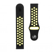Tactical 195 Double Silicone Band 20mm (black-yellow) 1