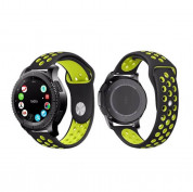 Tactical 195 Double Silicone Band 20mm (black-yellow)