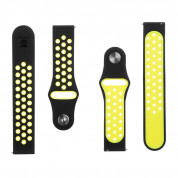 Tactical 195 Double Silicone Band 20mm (black-yellow) 2
