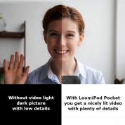 4smarts Mobile Video Light LoomiPod Pocket with Suction Cup Holder - LED лампа за лаптоп, смартфон или други мобилни устройства с вакуумен държач  6